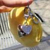 Heart Silver Metal Keychain (with Pendant)