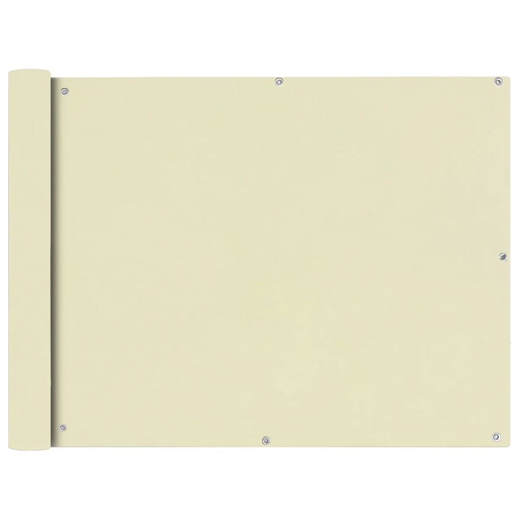 vidaXL Balkonsichtschutz Oxfordgewebe 90x400 cm Creme