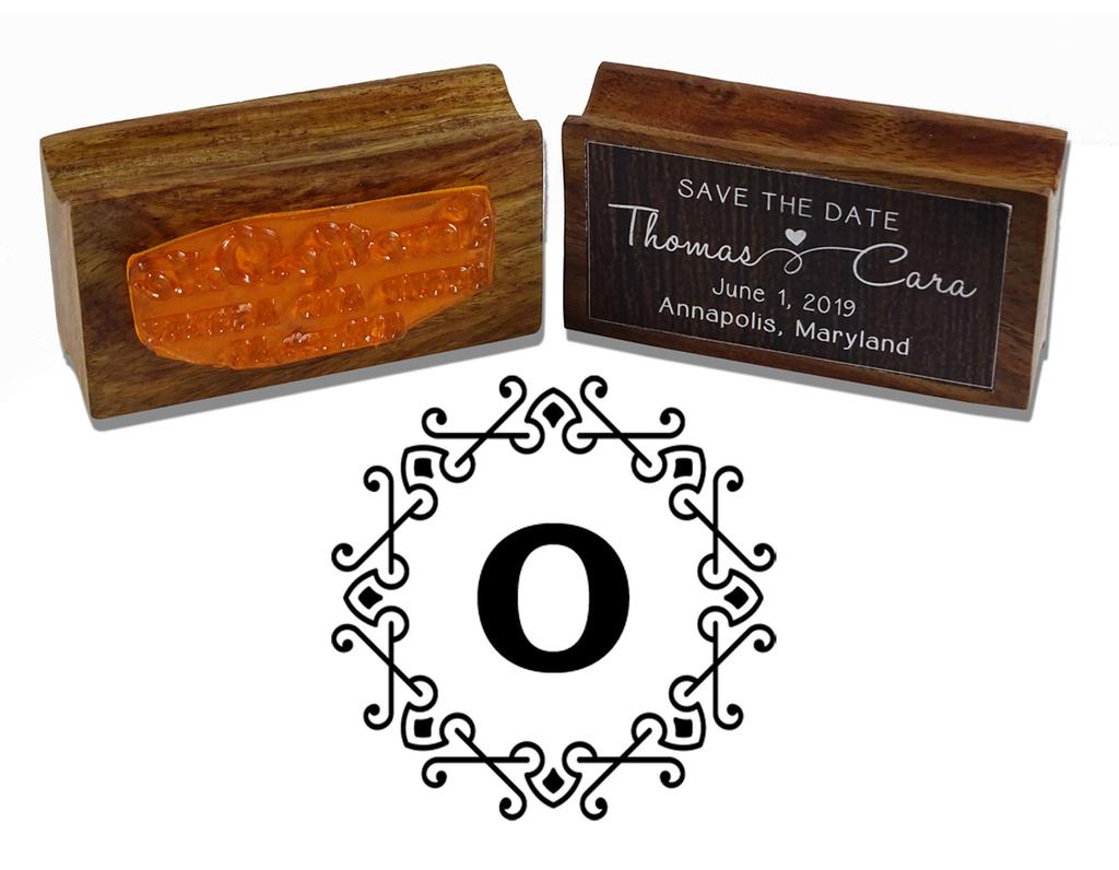 Printtoo Alphabet O Monogram Octagon Celtic Swirl Frame Self Inking Rubber Stamp Office