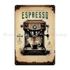 Starožitný Coffee Wall Art Print Dokonalý doplněk do sbírky každého milovníka kávy Kovový Club Cave Designový Plechový Značka Plakát