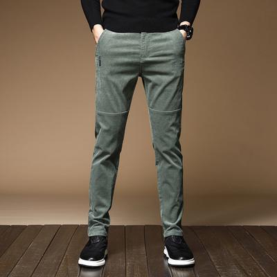 Winter Fleece Warme Cordhose Männer Stretch Dicke Elastische Taille Flauschige Hose Klassische Hose