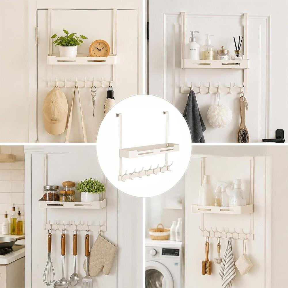 No Drill Door Hanger Organizer Aluminum Hanging Hook Rack Entryway Organizer