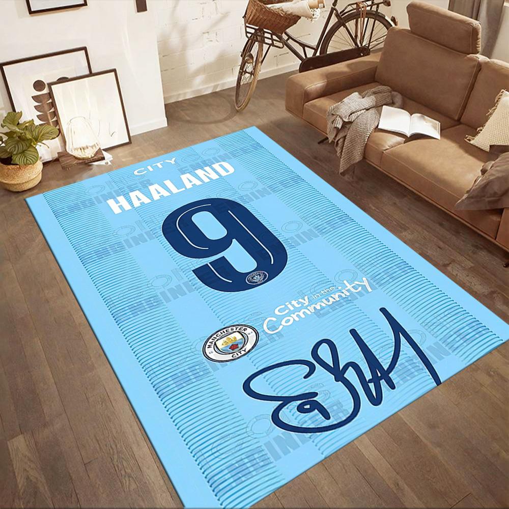 Manchester City Floor Rug Office Rug Perfect For Playrooms Foyer Living Rooms Dormitory Antislip Rug Decorate Offices