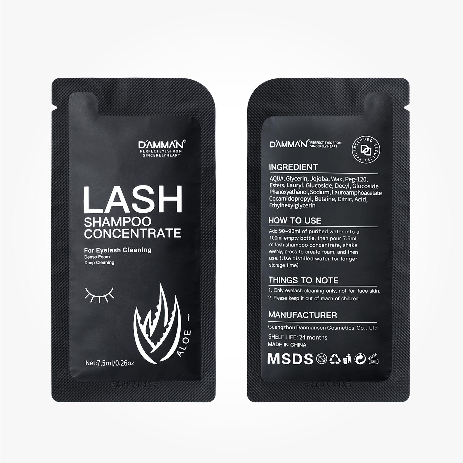 DAMMAN Lash Shampoo Concentrate 5ml Eyelash Extension Cleanser Deep Cleaning Formula