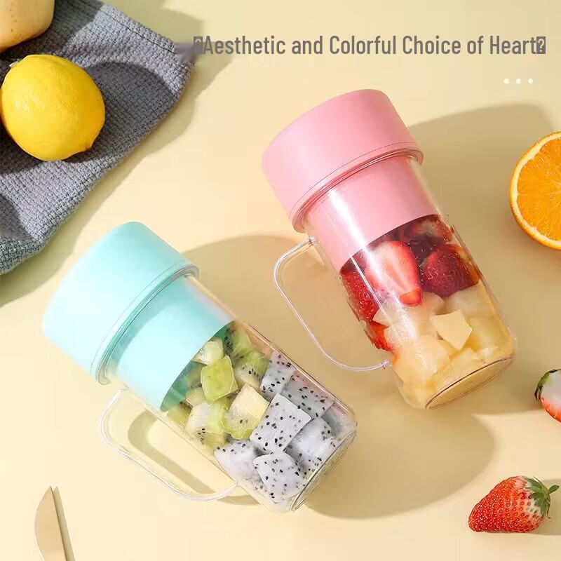 USB Rechargeable Portable Juicer Cup with Six-Leaf Blade for Travel & Outdoor Use