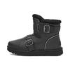 Women's Mini Buckle Short Boots Black 1138157-BLK