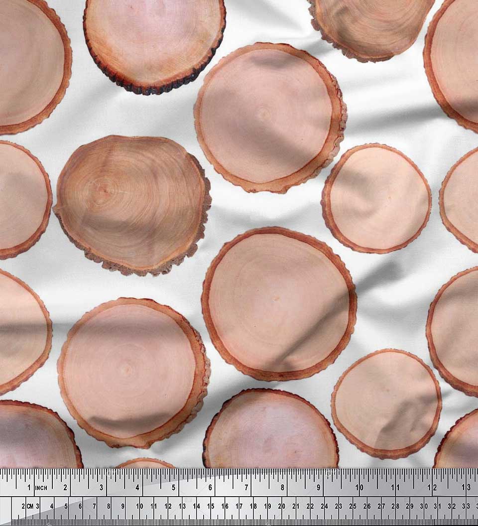 

Тканина Soimoi Japan Crepe Satin Shells Ocean Print Швейна тканина метр 42 дюйма 42 Inch Wide - Poly Crepe білий