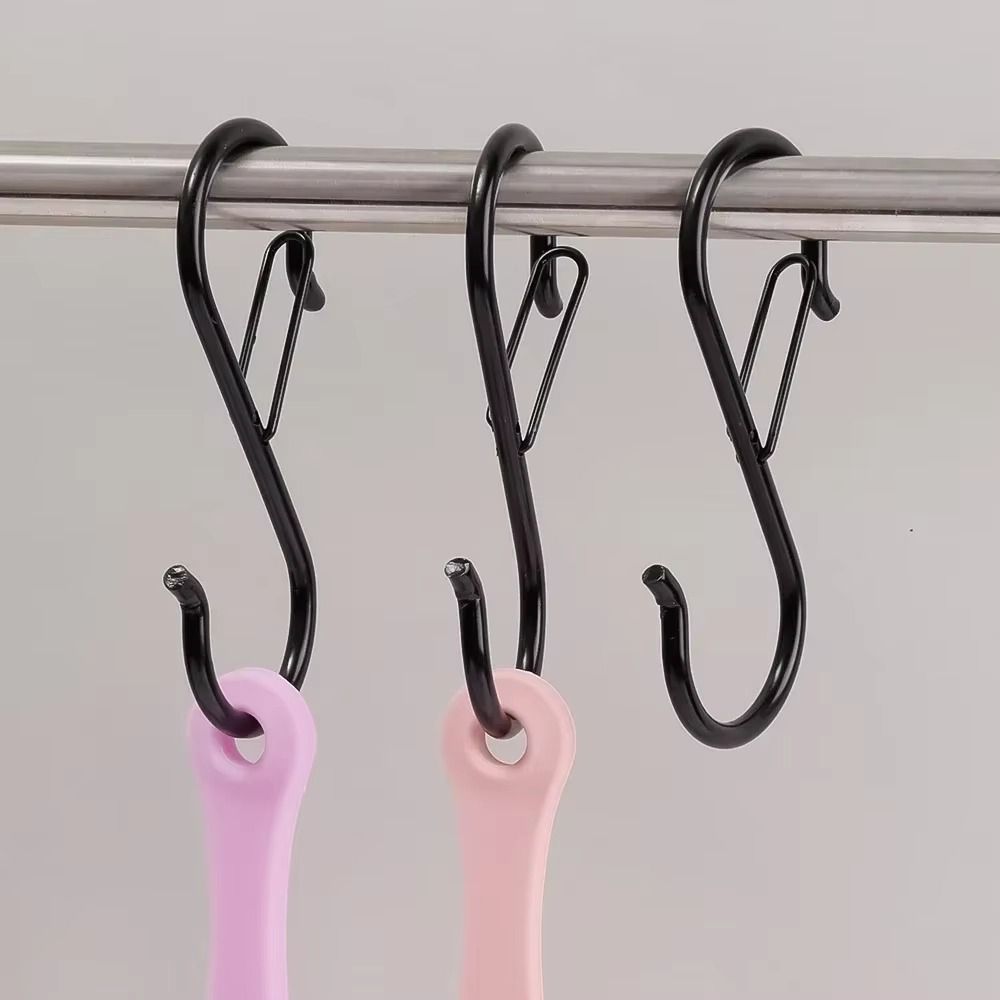 10Pcs Windproof Kitchen Pot Rack Hooks S-Shape Windproof S-Type Hook Bathroom Accessories