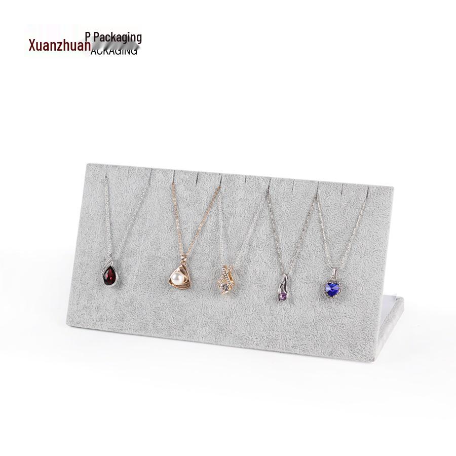 L-Shaped Velvet Jewelry Display Board for Earrings, Necklaces, and Pendants