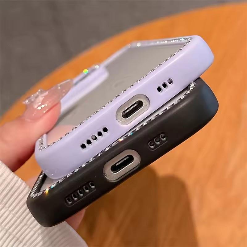 Huse Diamant cu Sclipici Strălucitor Pentru iPhone 16 13 12 11 Pro Max Strasuri Transparente Husă Telefon Pentru iPhone 15 14 Pro Max 16 Plus Husă