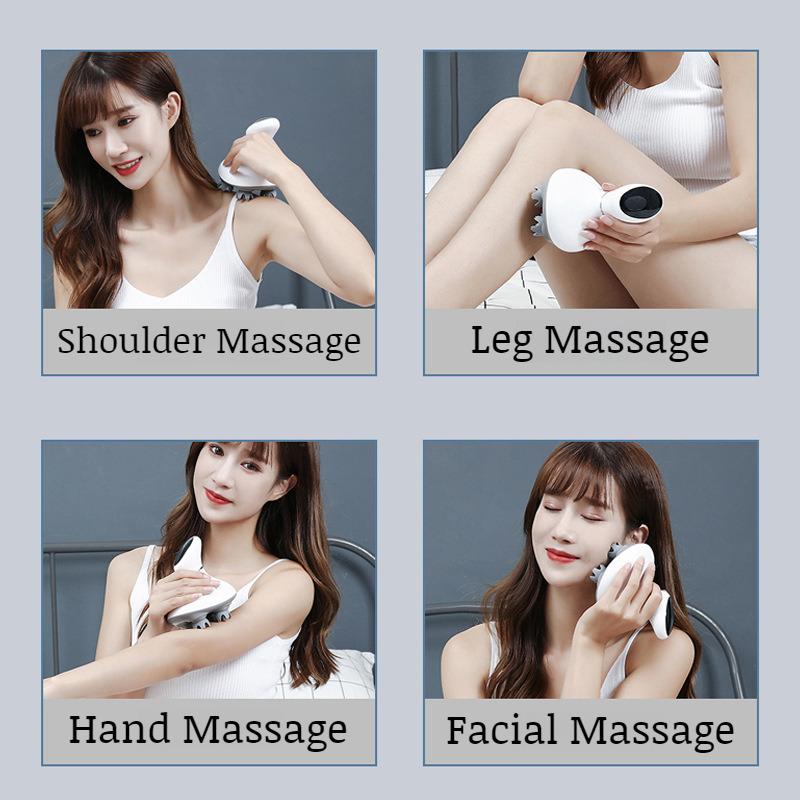 Massageador de Couro Cabeludo Doméstico Elétrico Mini Massageador Inteligente À Prova D'água Recarregável Amassamento Massageador de Couro Cabeludo Cabeça Elétrica