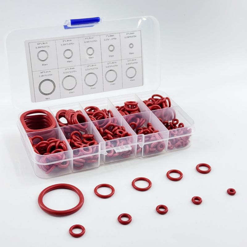 Silicone O Ring Assortment Set 351Pcs Heat Resistant Waterproof Sealer for Car Auto Repair Work