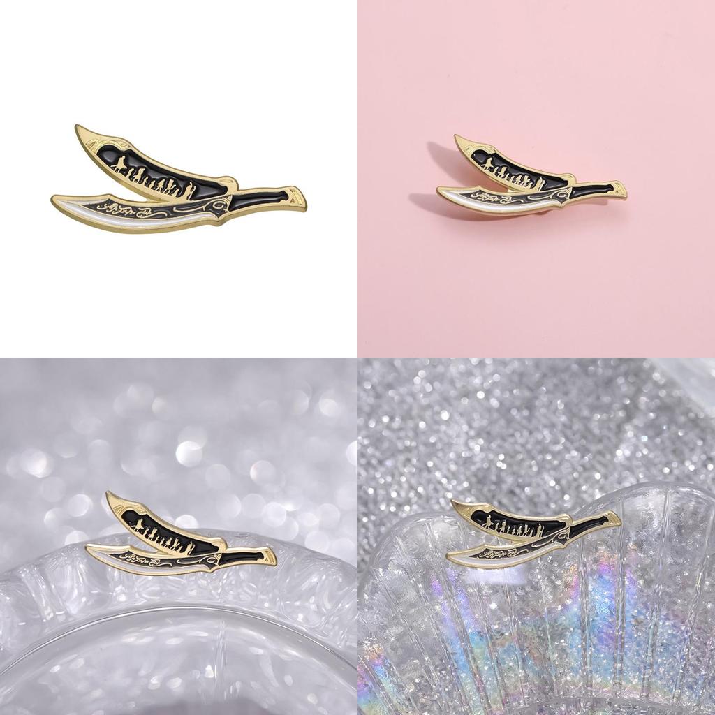 Alloy Elegant Cartoon Brooch With Retro Sword Shape For Fashionable And Artistic Wear