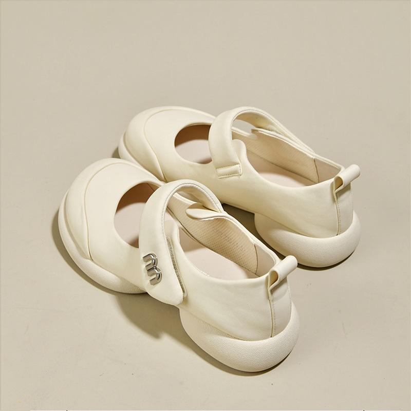 Mary Jane shoes women's 2025 new spring and summer sandals platform-soled small leather shoes Velcro not tired feet women's shoes soft-soled single s