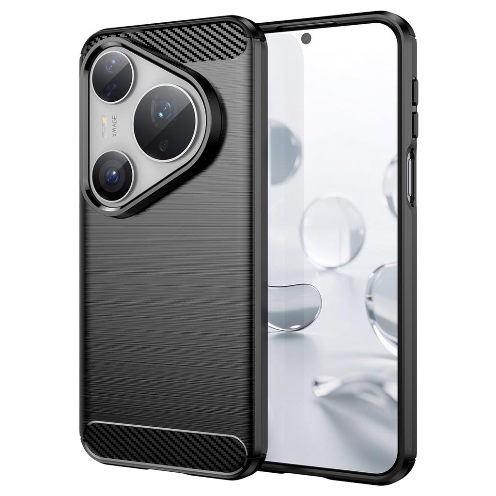 For Huawei Pura 80 Pro/80 Pro+/80 Ultra Case Protective Phone Cover Carbon Fiber Texture Brushed