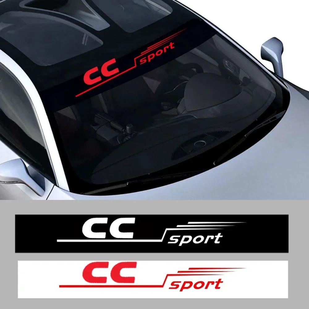 Car Exterior Front Window Sticker Windshield Sport Decals for Volkswagen VW CC Emblem Logo Vinyl Film Waterproof Accessories uj89