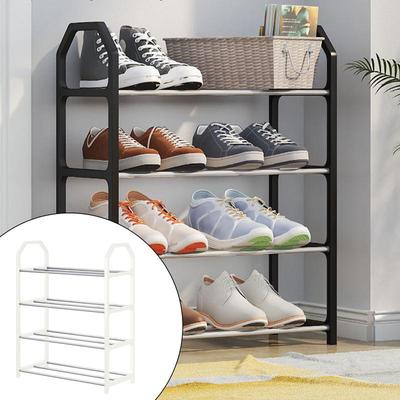 Porte-chaussures Porte-chaussures vertical Étagère 4 niveaux Gain de place Porte-chaussures Étagère à chaussures Organisateur de rangement Grande capacité Autoportant Chaussure