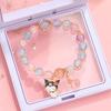 Sanrio Cute Cartoon  Beaded Bracelet Kuromi Cinnamoroll Colorful Bead Bracelet Sweet Girlfriend Gifts Toys For Girls
