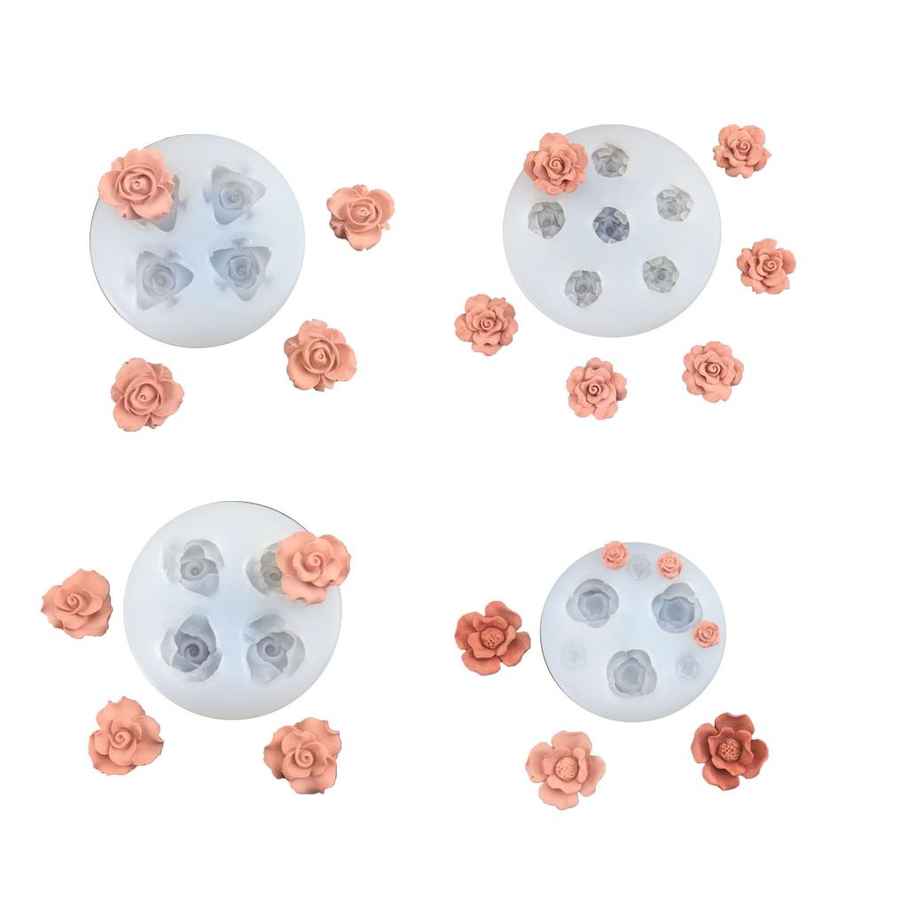 Silicone Chocolate Moulds Curled Rose Shaped Candy Molds Baking Tools Non-stick Silicone Material for Kitchen DIY Baking