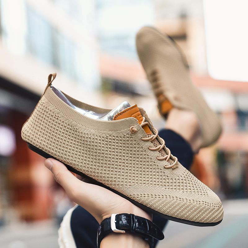 YRZL Mesh Loafers Men Driving Moccasins Thin Bottom Flats Walking Shoes Breathable Non Slip Casual Loafers Summer Mens Shoes