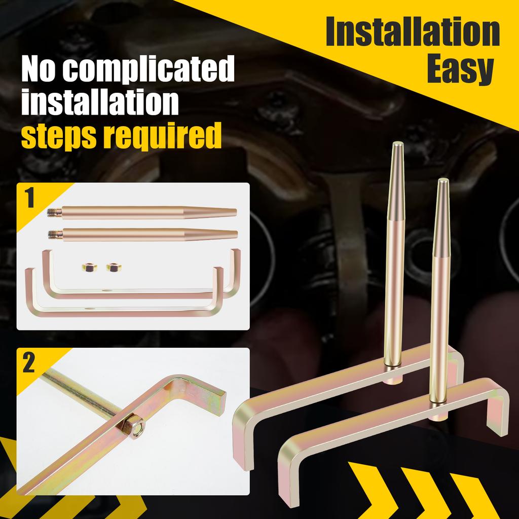 2Pcs Cylinder Head Bracket Metal Automobile Engine Cylinder Head Stand with Tapered Mandrel Cylinder Head Holder Easy Install