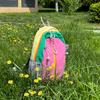 Schoolbag new outdoor color contrast sports mountaineering bag high value travel backpack large capacity fashion simple color contrast backpack