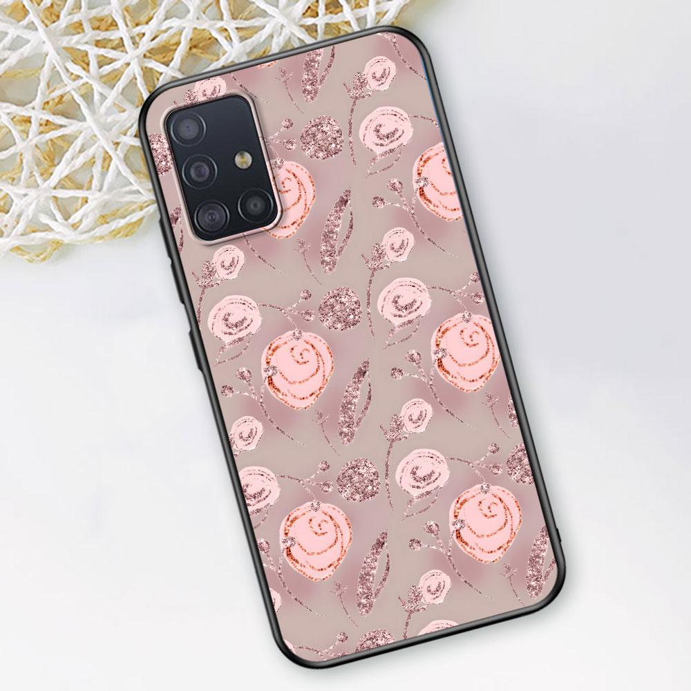 Etui w stylu różowego złota dla Samsunga Galaxy A54 A53 A32 A52s A12 A21s A51 A22 A31 A52 A72 A11 A14 A02s A23 TPU Pokrowiec na telefon