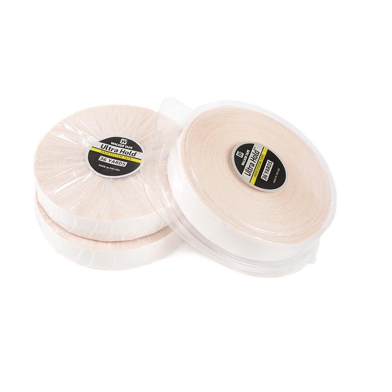 Walker Tape Ultra Hold White Hair Extension Tape - 0.8" X 36y, Long-Lasting, Wig Glue, Cosmetics Setting.