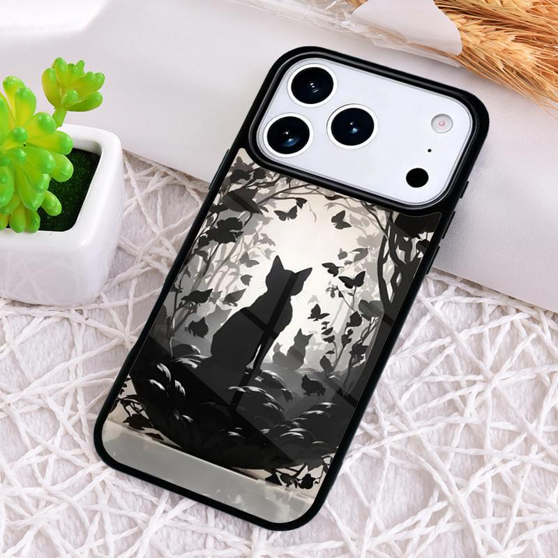 Mystery Cat Shockproof Phone Case for iPhone 17 Air 16e 15 11 12 14 13 Pro Max Cover Coque