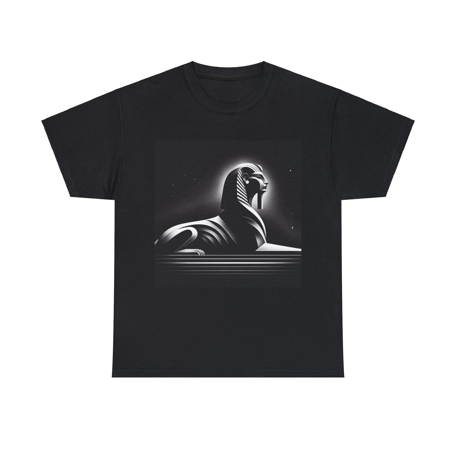 Unisex Adult T Shirt Art Deco Sphinx Silhouette Egypt Pyramid Ancient Knowledge S