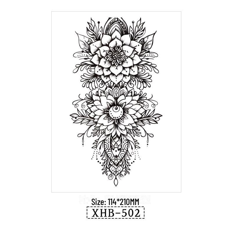 Vattentäta Svarta Djur Halvarm Tatuering Klistermärken