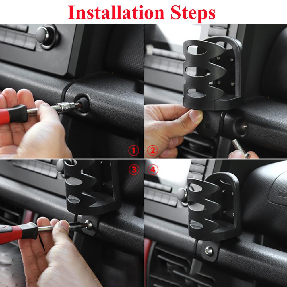 Car Water Cup Bottle Holder Bracket Drink Cup Stand Organizer for Suzuki Jimny JB64 JB74 2019-2026 Auto Interior Accessories