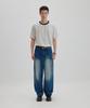 NONBLANK Striped Half T-Shirt_Melange Grey