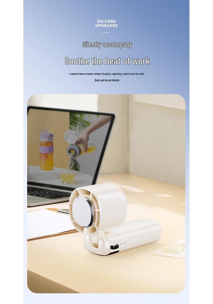 Portable Rechargeable Handheld Folding USB Fan with Ice Pack
