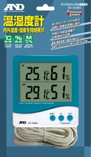 A&D Thermo-Hygrometer with External Sensor AD-5648A
