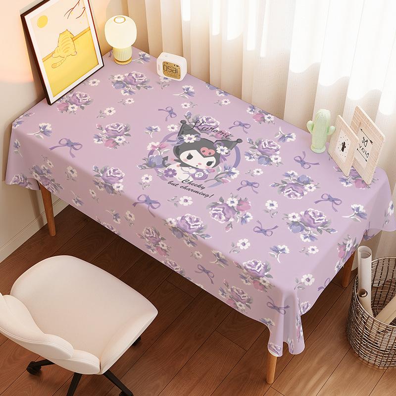 

Kulomi PVC Tablecloth Waterproof and Oilproof Cartoon Cute Dining Cloth Coffee Table Cushion Student Desk Tablecloth 60*90 multifunctional cover cloth