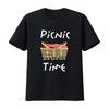 Picnic Time Ants Carry Off the Basket Funny Design T Shirt Vintage Washed Breathable Fashion Unisex Versatile