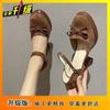 Foreign versatile little Mary Jane sandals 2025 Internet celebrity explosion fairy style bow temperament women's sandals