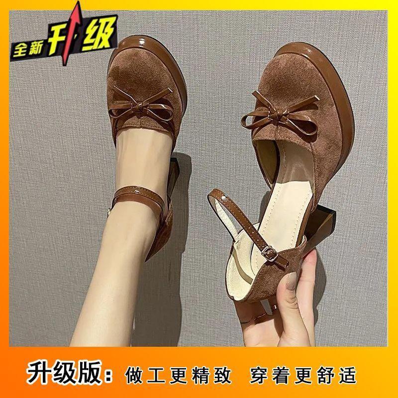 Foreign versatile little Mary Jane sandals 2025 Internet celebrity explosion fairy style bow temperament women's sandals