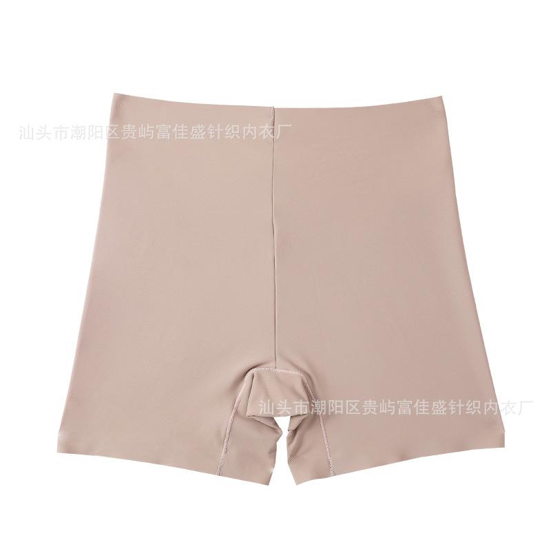 Cross-border Mid-waist Flat-angle Seamless Body Sculpting Four-corner Safety Pants, Abdomen Closure, European and American Waist Lift, Postpartum Body