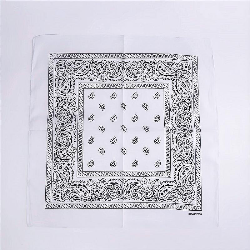 

Всесезонный квадратный шарф из хлопка и льна, женская бандана, повязка на голову, шейный аксессуар, модный стайлинг, универсальный, легкий белый