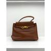 Vintage Soft Leather Tote Bag Shiny Woven Crossbody Printed Square Women