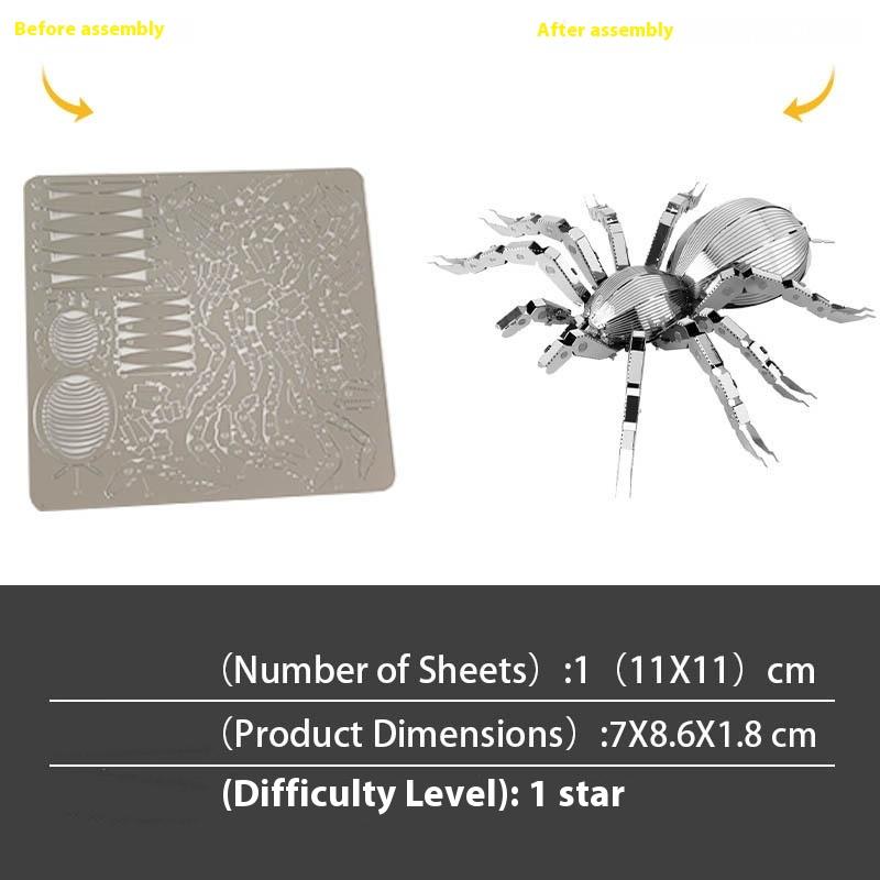 1 Set Jigsaw Puzzle Toys Insect Series Diy Mini Assembling 3D Metal Puzzle Color Dragonfly Model For Kids 14+ Adult Gift