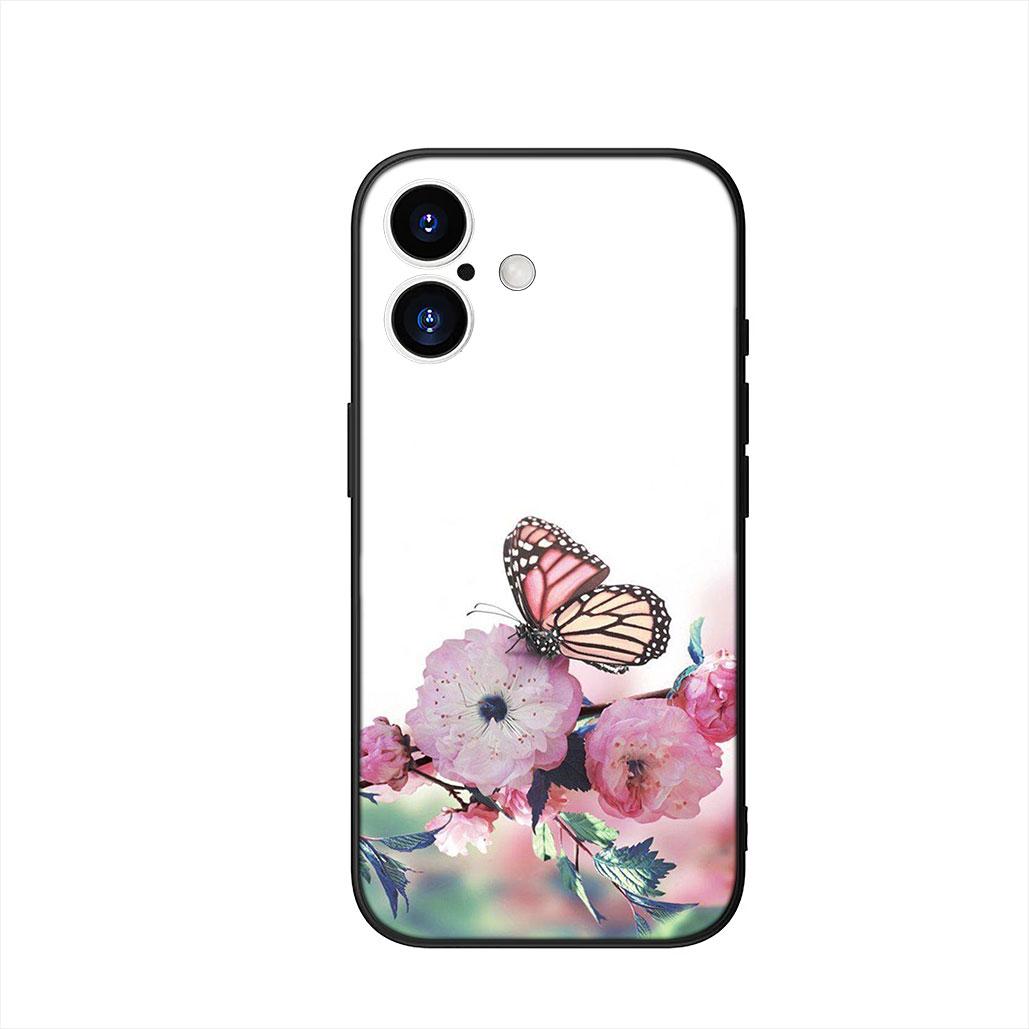 

Colorful Butterfly Flower Phone Cover Case for Apple iPhone 16 15 14 Plus 13 12 Mini 17 Pro Max + 16E Air 16+ ProMax Casing iPhone17