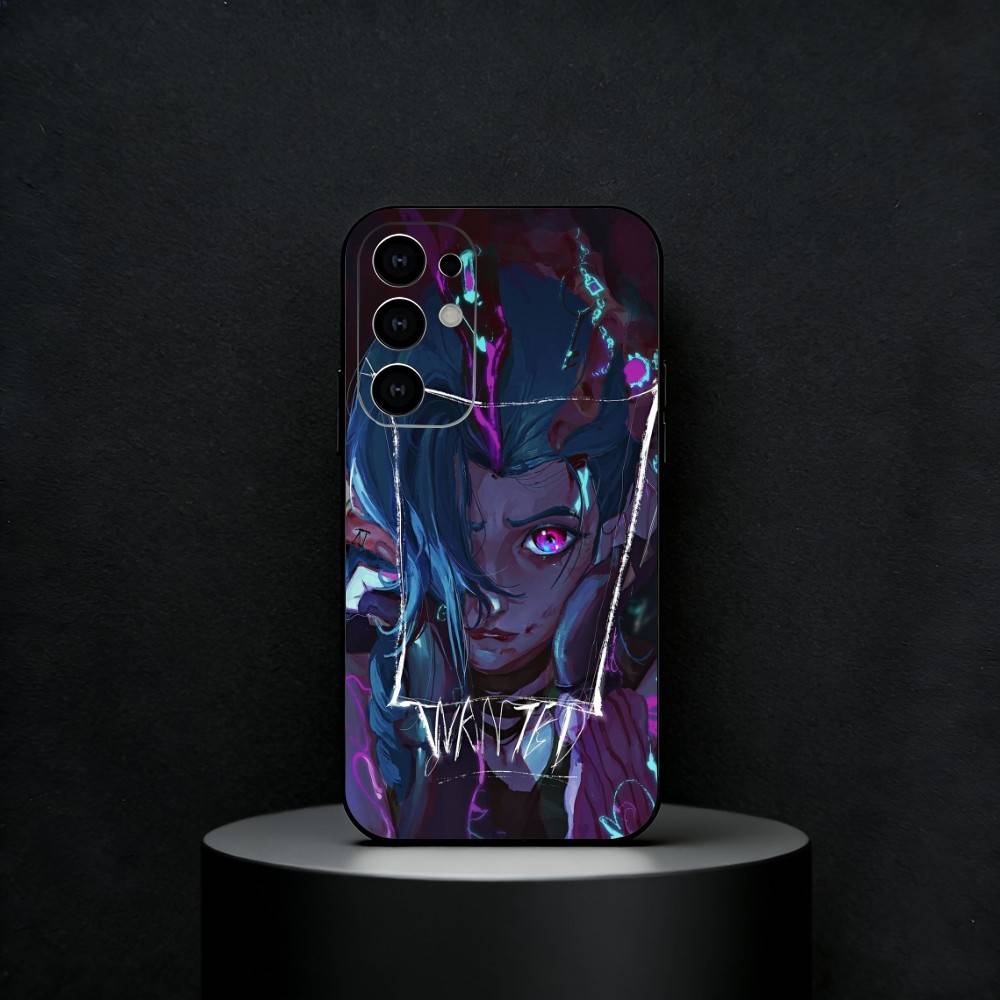 Game J-Jinx L-LOL Phone Case For Samsung S25,S24,S23,S22,S21,S20,Ultra,Plus,FE Black Soft Cover