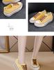 2026 Koreanischer Stil Damen Low-Top Canvas Schuhe - Einfarbige, Leichte, Flache Sohle, Trendige Laufschuhe für die Freizeit