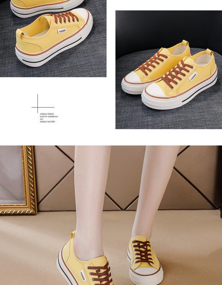 2026 Koreanischer Stil Damen Low-Top Canvas Schuhe - Einfarbige, Leichte, Flache Sohle, Trendige Laufschuhe für die Freizeit