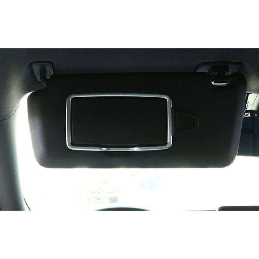 Cosmetic Mirror Decor Border Frame Trim ABS Silver For Mercedes-Benz GLK 09-15