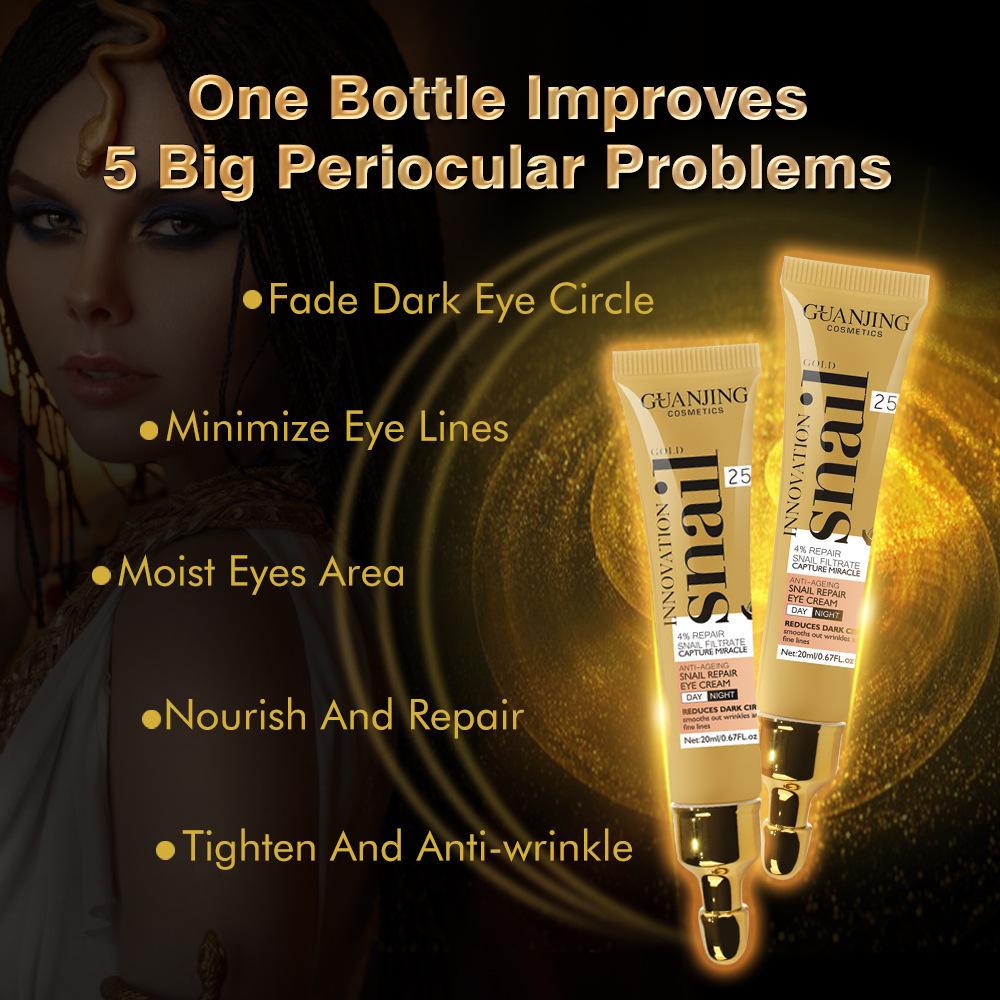 Snail Eye Cream for Dark Circles Fine Lines Moisturizing Lightening Nourishing Eye Treatment