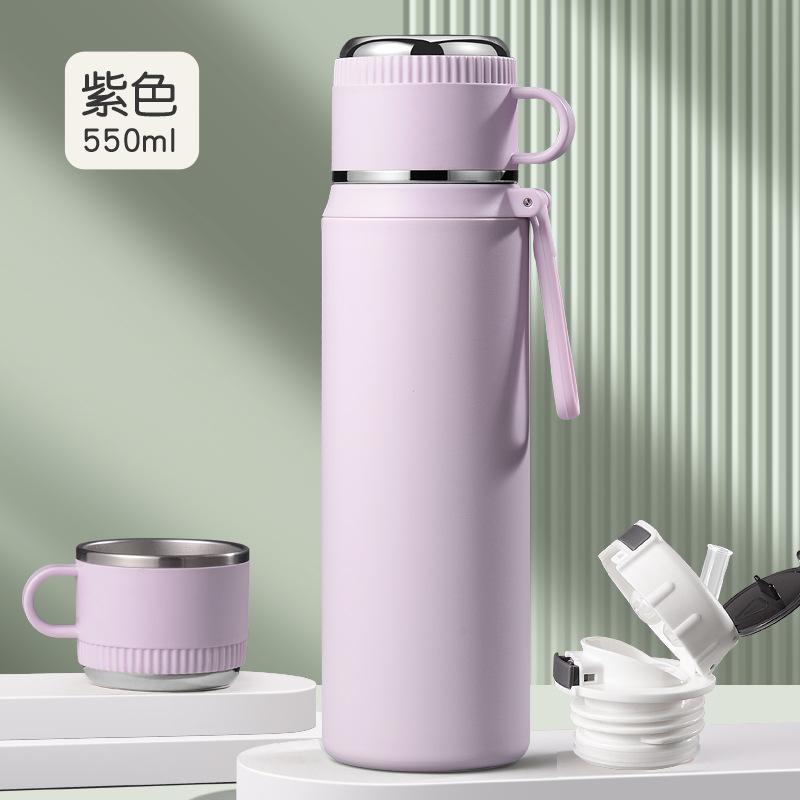 New 111 Thermos Cup Women's High Value Portable Water Cup Large Capacity Student Outdoor Sports Straw Cup Premium Sense